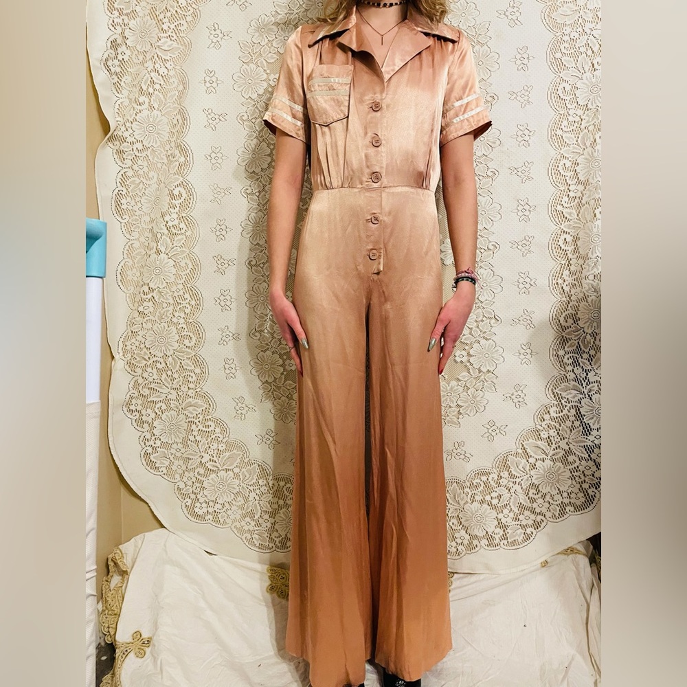 70’s satin jumpsuit